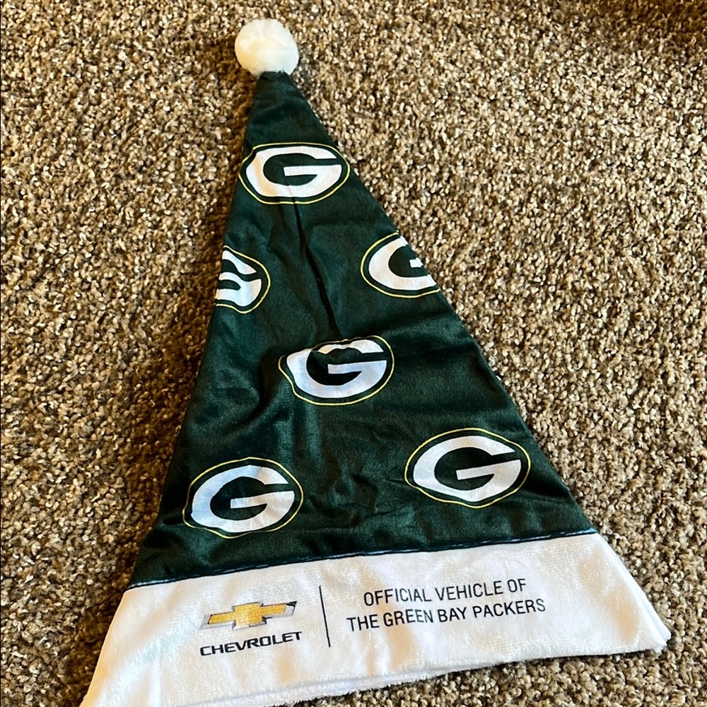 Green Bay Packers Chevrolet Santa Hat NWT